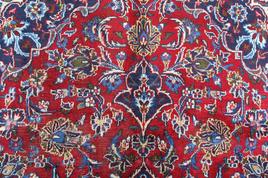 Beautiful Traditional Red & Blue Medallion Handmade Oriental Wool Rug homelooks.com