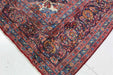 Classic Traditional Vintage Red Medallion Handmade Oriental Rug corner view www.homelooks.com