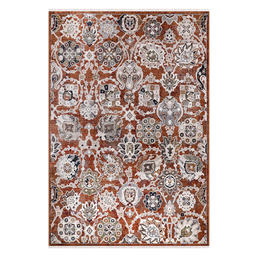 Sienna Oriental Rose Ivory Rug over-view homelooks.com
