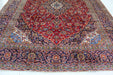 Classic Red Vintage Medallion Handmade Oriental Wool Rug bottom view www.homelooks.com