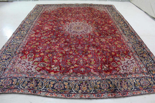 Large Traditional Antique Medallion Red Handmade Wool Rug 280cm x 374cm www.homelooks.com