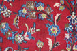Traditional Antique Red Medallion Handmade Oriental Wool Rug 287cm x 346cm floral pattern close-up homelooks.com