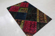 Stunning 112 X 170 cm Traditional Multi Coloured Patchwork Handmade Rug homelooks.com 2