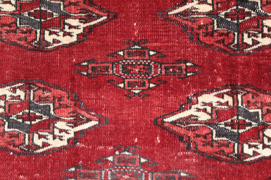 Traditional Red Antique Multi Medallion Handmade Small Wool Rug 110cm x 188cm