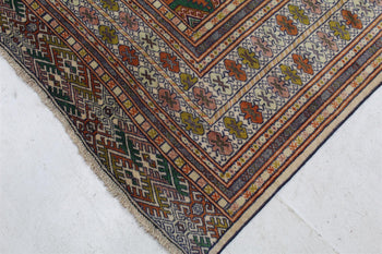 Traditional Antique Cream Geometric Handmade Oriental Wool Rug 300 X 343 cm homelooks.com 10