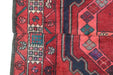Lovely Traditional Multi Medallion Handmade Oriental Red Wool Runner 120cm x 300cm edge design detail www.homelooks.com