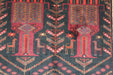 Lovely Traditional Antique Red & Black Handmade Wool Runner 118cm x 290cm design details www.homelooks.com