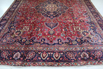 Elegant Traditional Antique Red Handmade Oriental Wool Rug 292 X 380 cm bottom view www.homelooks.com