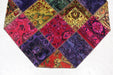 Unique Octagonal Traditional Antique Handmade Patchwork Rugs 118 X 120 cm homelooks.com 3