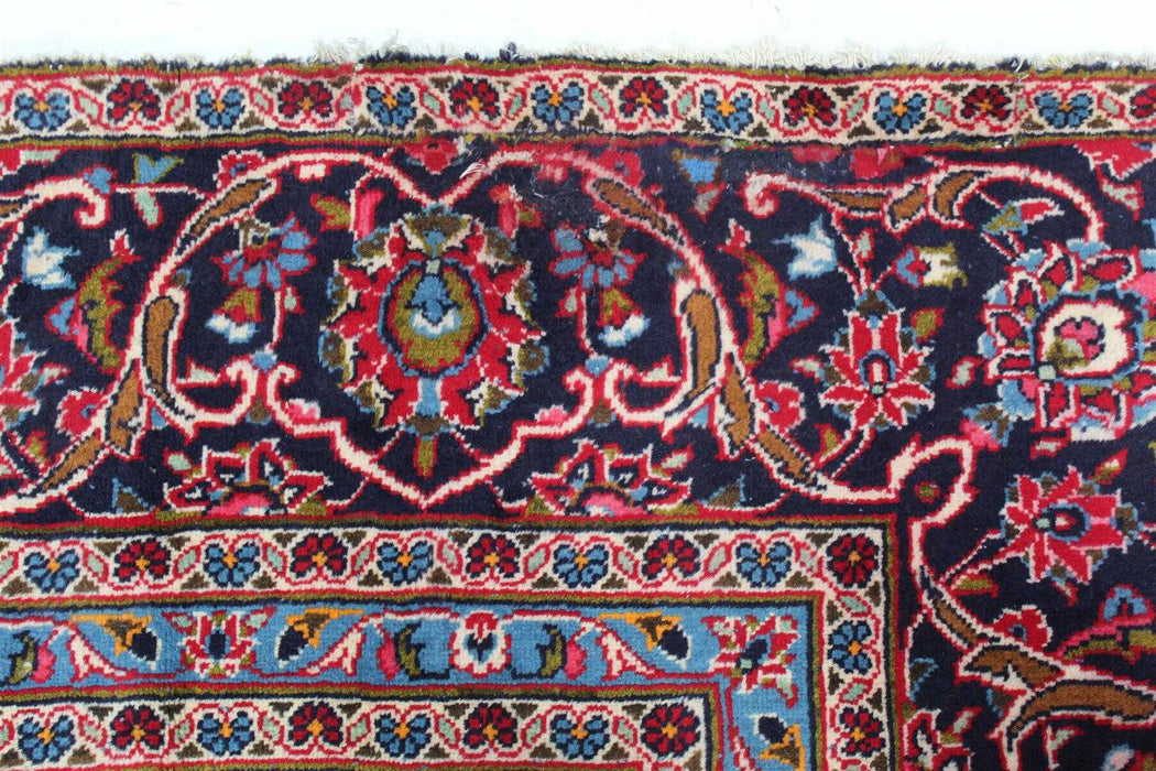 Traditional Antique Area Carpets Wool Handmade Oriental Rugs 270 X 382 cm edge design details www.homelooks.com