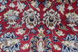 Elegant Traditional Vintage Red  Handmade Oriental Rug design details close-up www.homelooks.com