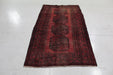 Charming Deep Red Traditional Antique Medallion Handmade Wool Rug 110 X 187 cm Homelooks.com