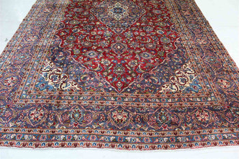 Classic Traditional Vintage Handmade Red Wool Rug 247 X 380 cm bottom view www.homelooks.com
