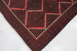 Traditional Antique Geometric Design Handmade Brown Oriental Wool Rug 120cm x 210cm corner view homelooks.com
