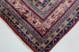 Traditional Vintage Geometric Handmade Red & Cream Wool Rug 208cm x 310cm corner view homelooks.com