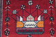 Traditional Red Geometric Handmade Wool Runner 104cm x 306cm Homelooks.com