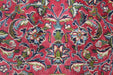 Hand-knotted traditional red rug with oriental patterns www.homelooks.com