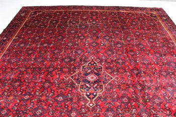 Beautiful Medallion Traditional Antique Red Wool Rug 300 X 403 cm top view homelooks.com