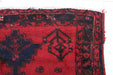 Lovely Traditional Vintage Red Medallion Handmade Wool Rug 102cm x 182cm right corner design details www.homelooks.com 
