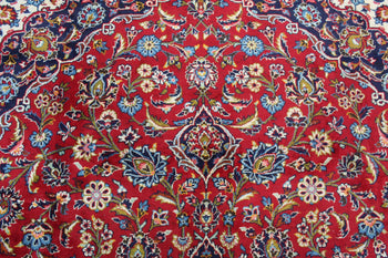 Red Medallion Traditional Antique Wool Handmade Oriental Rug 290 X 402 cm homelooks.com 6