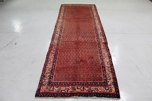 Traditional Red Antique Geometric Handmade Wool Runner 106cm x 325cm homelooks.com