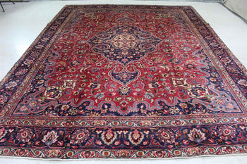 Elegant Traditional Antique Red Handmade Oriental Wool Rug 292 X 380 cm homelooks.com 