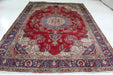 Lovely Traditional Vintage Red Medallion Handmade Wool Rug 243 x 345 cm www.homelooks.com 