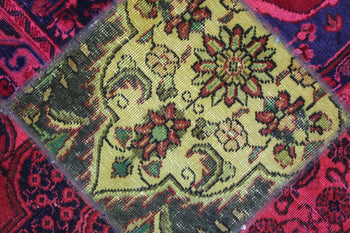 Beautiful Multi Coloured Patchwork Traditional Handmade Rug 170 X 230 cm homelooks.com 8