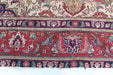 Lovely Traditional Vintage Medallion Handmade Red Wool Rug 204cm x 370cm edge design detail www.homelooks.com