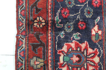 Large Traditional Red Antique Wool Handmade Oriental Rug 288 X 395 cm edge design details www.homelooks.com