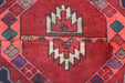 Lovely Traditional Multi Medallion Handmade Oriental Red Wool Runner 120cm x 300cm medallion close-up www.homelooks.com