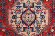 Classic Traditional Vintage Red Multi  Handmade Runner medallion close-up www.homelooks.com