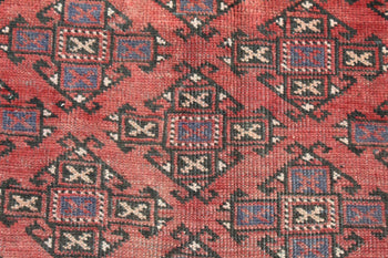 Traditional Vintage Terracotta Geometric Handmade Oriental Rug 158 X 300 cm www.homelooks.com 7