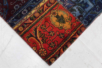 Traditional Antique Multi Patchwork Wool Handmade Oriental Rug 80 X 322 cm homelooks.com 7