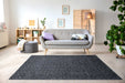Fluffy Soft Shaggy Charcoal Rug in living room www.homelooks.com