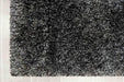 Fluffy Soft Shaggy Charcoal Rug corner view www.homelooks.com