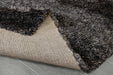 soft shaggy charcoal color rug www.homelooks.com