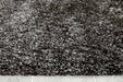 Fluffy Soft Shaggy Charcoal Rug texture detail www.homelooks.com