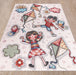 Funny kids Flying Kite Sand Cream Rug over-view www.homelooks.com