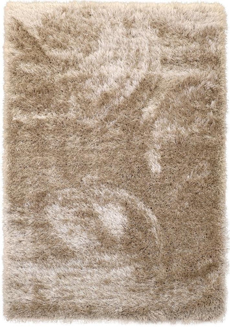 Lily Shimmer Beige Shaggy Rug www.homelooks.com