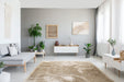 Lily Shimmer Beige Shaggy Rug in living room www.homelooks.com