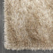 Lily Shimmer Beige Shaggy Rug corner view www.homelooks.com