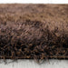 Lily Shimmer Brown Shaggy Rug texture details www.homelooks.com
