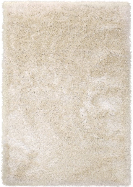 Lily Shimmer Cream Shaggy Rug www.homelooks.com