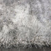 Lily Shimmer Grey Shaggy Rug texture detail www.homelooks.com