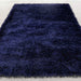 Lily Shimmer Navy Shaggy Rug over-view www.homelooks.com