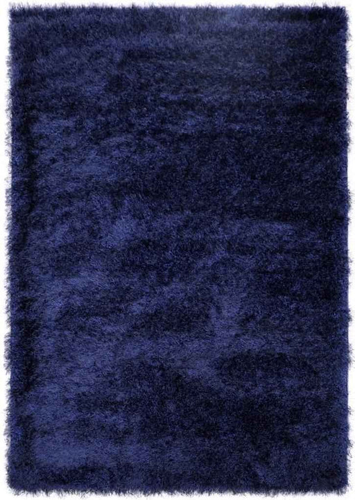 Lily Shimmer Navy Shaggy Rug www.homelooks.com