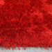 Lily Shimmer Red Shaggy Rug texture detail www.homelooks.com