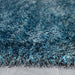 Lily Shimmer Turquoise Shaggy Rug texture detail www.homelooks.com