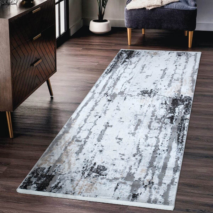 Luxy Contemporary Rug (V1) on wooden floor www.homelooks.com 